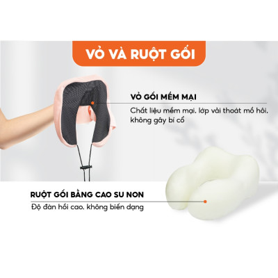 Gối Kê Cổ Chữ U Văn Phòng, Gối Du Lịch Bamozo Tiện Dụng Chống Mỏi Vai Gáy