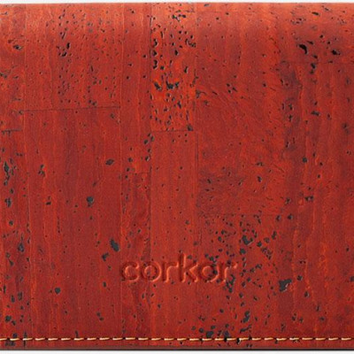 Ví nữ dạng mỏng Slim Wallet gập bấm cúc - HGcork Corkor CK274 - Nhiều màu - Vật liệu 100% da cork thực vật thuần chay từ vỏ cây sồi Bồ Đào Nha, Siêu bền, Chống cháy, Chống mốc, Chống thấm nước, Thân thiện với môi trường – Hàng chính hãng, Sản xuất Handma