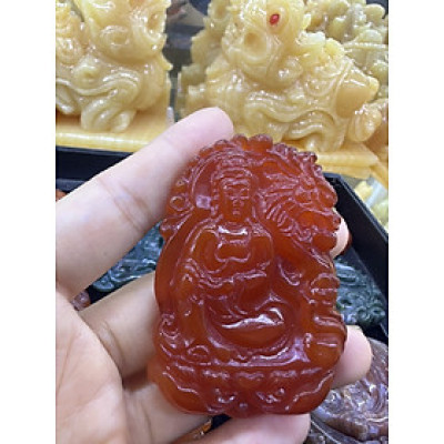 Mặt dây chuyền phật Quan Âm đá mã não