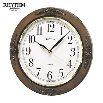 Đồng hồ treo tường Nhật Bản - Rhythm CMG938NR06 Kt 30.0 x 4.0cm, 795g Vỏ gỗ
