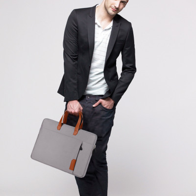 Cặp Đựng Laptop Cao Cấp Teement, Cặp Tài Liệu, Túi Chống Sốc Cầm Tay Thời Trang Laptop 13,13.3,14,15 15.6 Inch - Hàng Chính Hãng