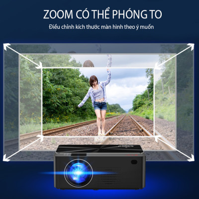 Máy Chiếu Mini Siêu Nét Kết Nối Bluetooth Wifi Chạy Hệ Điều Hành Android W2S Cao Cấp - Hàng Nhập Khẩu