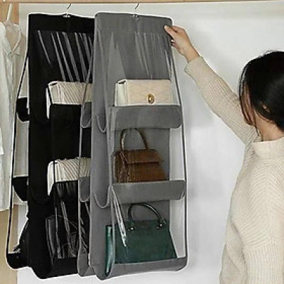 Túi Treo Bảo Vệ Túi Xách – Thiết Kế 2 Mặt, 6 Ngăn, Dễ Treo Trong Tủ