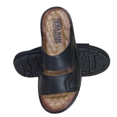 Dép Nam Quai Ngang HÀ NAM Da Bò Thật Cao Cấp DNA2186