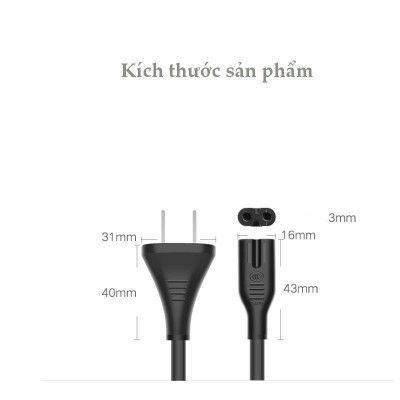 Ugreen UG40313CD159TK 1.5M Màu Đen Dây nguồn sạc số 8 - HÀNG CHÍNH HÃNG