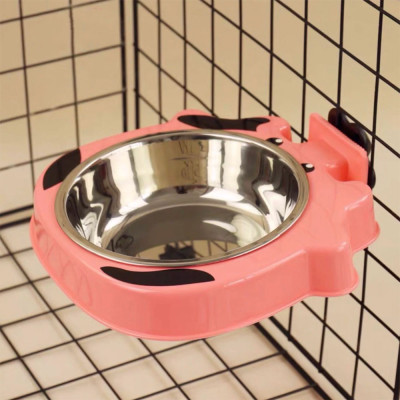 Bát Ăn Inox Gài Chuồng Cho Chó Mèo Nhiều Mẫu