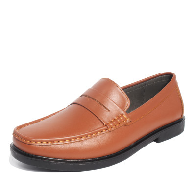 Giày MICHILUX Da Bò Thật Chính Hãng Penny Loafer CIEPL Màu Nâu Bò