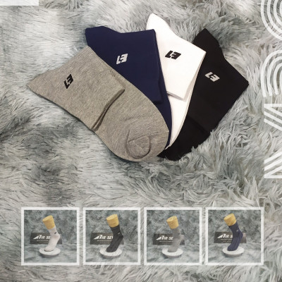 Tất Vớ nam cổ trung Cotton M201 kháng khuẩn khử mùi. Trắng, Đen, Xanh đen, Xám
