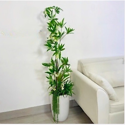 Cây Hoa Thủy Trúc Giả - Cây Thủy Sinh cao 150cm decor phòng khách, phòng bếp, phòng ngủ