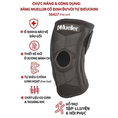 BĂNG MUELLER CỐ ĐỊNH ĐẦU GỐI TỰ ĐIỀU CHỈNH 56427(free size )