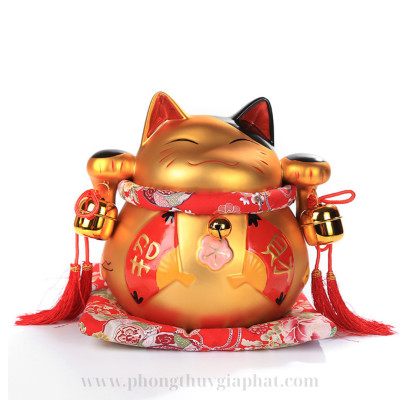 Mèo thần tài Vàng may mắn|phongthuygiphat
