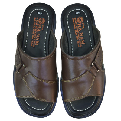 Dép Nam Quai Ngang HÀ NAM Da Bò Thật Cao Cấp DNA2135