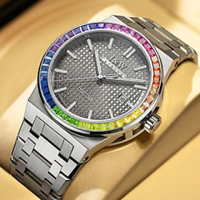 Đồng Hồ Nam I&W Carnival 716G4 Chính Hãng Full Box Chống Nước Kính Chống Xước Dây Thép Cao Cấp BH 60T (Máy Cơ Tự Động)