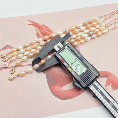 Combo Vòng đeo tay Ngọc Trai nuôi cấy tự nhiên, Mixed màu, hạt bầu dục, 5-7li, freesize, Kèm Bản PHOTOCOPY Giấy KIỂM ĐỊNH, hộp đựng lót Nhung gấm