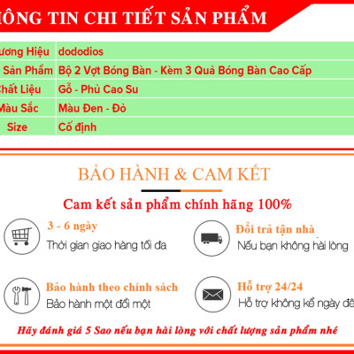 Bộ 2 Vợt Bóng Bàn Phủ Carbon Cao Cấp Kèm 3 Quả Bóng Bàn – Combo 2 Vợt Bóng Bàn Tặng 3 Quả Bóng Cao Cấp Chính Hãng dododios