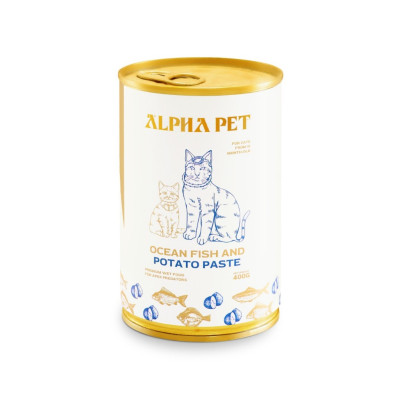 PATE ALPHA PET CHO CHÓ MÈO TỪ 1 THÁNG TUỔI LON 400GRAM