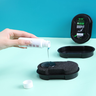 Com bo dụng cụ làm sạch giày - Miếng xi mút + sáp lau đánh bóng giày, dép ,  túi xách ,cặp ,bằng da , đa năng và tiện lợi