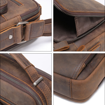 Túi đeo chéo nam DA BÒ THẬT phong cách mới  - BEE GEE DCN9315B