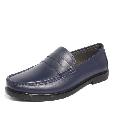 Giày MICHILUX Da Bò Thật Chính Hãng Penny Loafer CIEPL Màu Xanh Navy