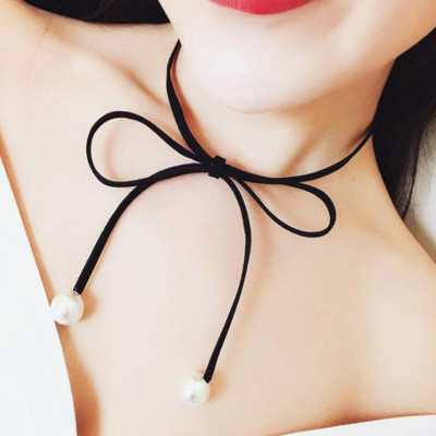 Vòng cổ choker tattoo V67 dây dài đính hạt