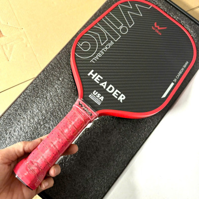 Vợt Pickleball Wi-ka Header Carbon 3K T1000 - Size 16mm - Tặng kèm quấn cán vợt