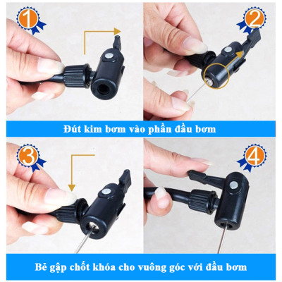 Kim bơm bóng chuyền hơi, bóng đá, bóng rổ bằng thép không gỉ tiện dụng. Bơm bóng - bơm xe đạp cầm tay Mini Cầm tay Vô cùng tiện lợi cho Thanh niên chơi Thể 