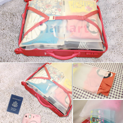 Túi Zip Đựng Quần Áo Mỹ Phẩm Đồ Lót Du Lịch Ziplock Mờ Lưu Trữ Đồ Khoá Kín Chống Thấm Tiện Lợi