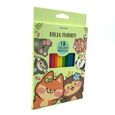 Chì Màu 18 Màu 009 - Mẫu 4 - Bao Bì Xanh Lá Nhạt