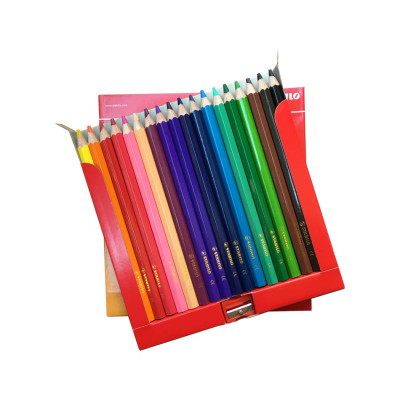 Bộ bút chì màu STABILO Swans Jumbo 18 cây - Hộp 18 màu (CLJ1875-18)