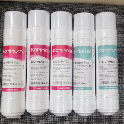 Combo 5 lõi lọc nước Korihome 3 sediment 2 Pre carbon - Hàng chính hãng dùng cho các máy Wpk-G61, G-60S