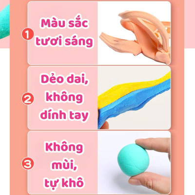 Đất Sét Tự Khô Siêu Nhẹ 12 Màu Cao Cấp Softclay Nặn Hình - An Toàn Cho Bé - HÀNG CHÍNH HÃNG MINIIN