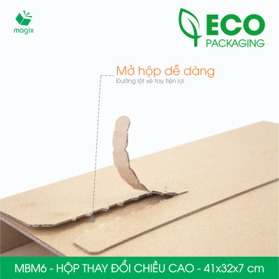 MBM6 - 41x32x7cm - Combo 100 Hộp carton thay đổi chiều cao - Thùng carton đóng hàng