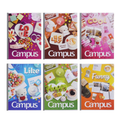 [Lốc 10 cuốn] Vở kẻ ngang Campus 80/120 trang Four Season 2/ Gift / Enjoy nhiều hình dáng đáng yêu