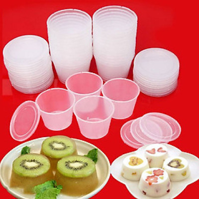 Combo 50 Khuôn Làm Bánh FLan Sữa Chua Rau Cau Có Nắp ( ĐK 7cm )