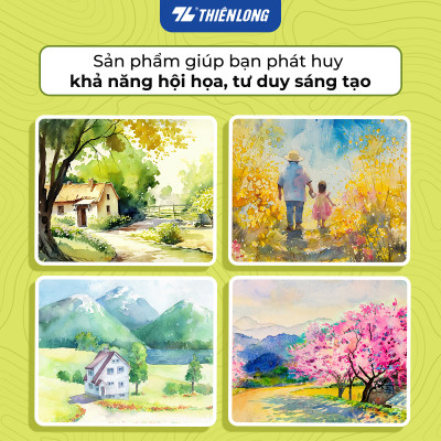 Màu nước nén 12/18/24 màu - Solid Water Color Thiên Long Colokit - Đạt tiêu chuẩn châu Âu