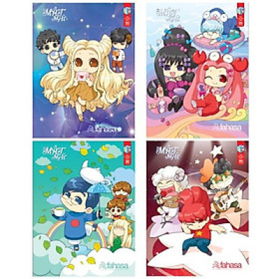 Bộ 10 Tập Lớp Học Mật Ngữ - 100 Trang - 4 Ô Ly (4 Mẫu Bìa Ngẫu Nhiên Trong 1 Lốc Tập)