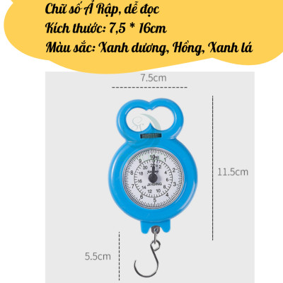 Cân Treo Mini Đa Năng 10kg Cân Lò Xo Mini Dạng Móc- Cân Treo Tay Tiện Lợi Du Lịch- Cân Mini Móc Treo Cầm Tay- Cân Treo Nhựa Siêu Nhẹ 10kg
