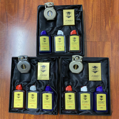 Vỏ Hột Quẹt Bật Lửa Xăng Bấc Đá Lộ Thiên Đẹp Độc Lạ Tiện Dụng Zorro Z686 - Tặng kèm 3 bình xăng màu ( full box )