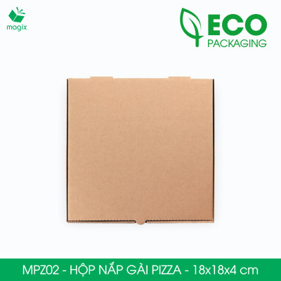MPZ02 - 18x18x4 cm - 100 Hộp nắp gài pizza đa dụng - Hộp nắp gập, hộp carton gói hàng, hộp quà