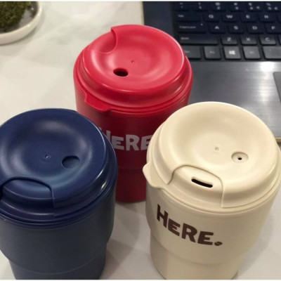 Cốc giữ nhiệt có nắp xoay HERE 320ml cao cấp tiện dụng - Hàng nội địa Nhật Bản. 