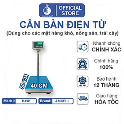 Cân Bàn Điện Tử B19P - Mặt Bàn Cân 400X500MM