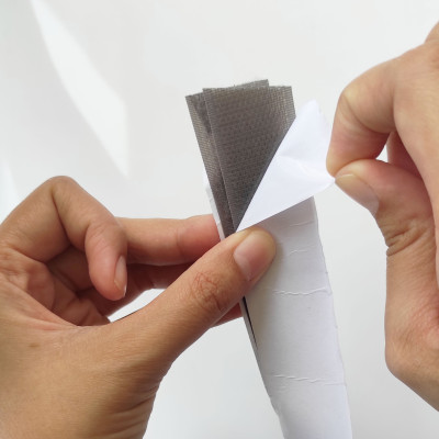 Miếng dán xé băng dính gai nhám có keo bản 2.5cm*5m, tách lẻ -(velcro tape/ khóa nhám)