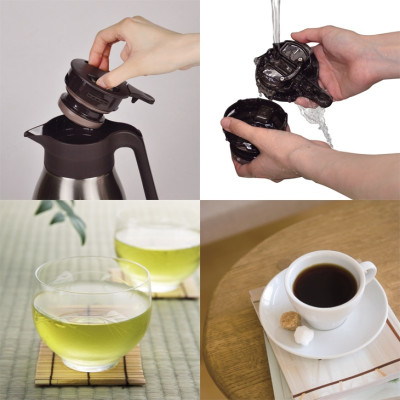 Bình nước giữ nhiệt Pearl Metal Table, thân bằng thép không gỉ, bên ngoài sơn phủ tĩnh điện - Hàng nội địa Nhật Bản