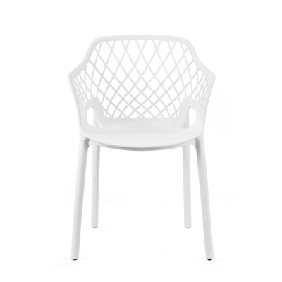 Ghế nhựa đúc, dạng ghế bành, nan chéo - cobi home - NHẬP KHẨU CHÍNH HÃNG.