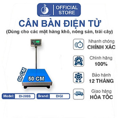 Cân Bàn Điện Tử DI28SS - Mặt Bàn Cân 500X600MM