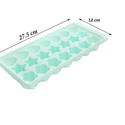Bộ 4 Khay Đá Làm Thạch Rau Câu Họa Tiết Tim Sao Mai 21 Viên 