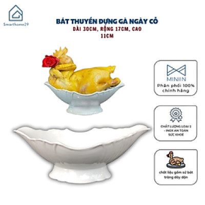 Bát Đựng Gà, Bát Sứ Đựng Gà Thắp Hương Cao Cấp Bát Tràng. Hàng Loại 1 Men Sứ Trắng Sang Trọng - HÀNG CHÍNH HÃNG MINIIN