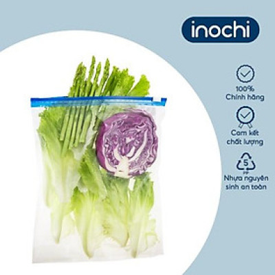 Túi zipper đa năng Shinshen 3L (có khoá kéo loại xanh - đáy mở rộng) - Hộp 20 túi