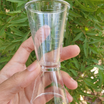 Ly đong định lượng jigger nhựa 2 đầu có chia vạch loại 20ml / 40ml hay 20cc / 40cc , cốc đo lường pha chế nhà bếp