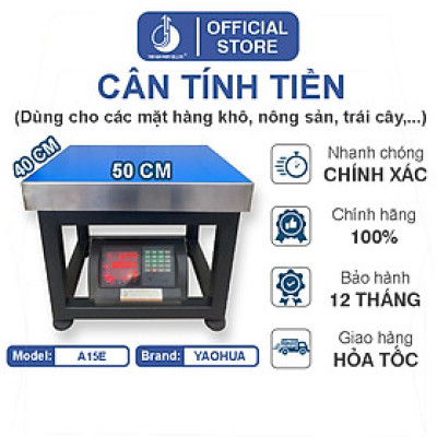 Cân Điện Tử Tính Tiền A15E - Mặt Bàn Cân 400X500MM